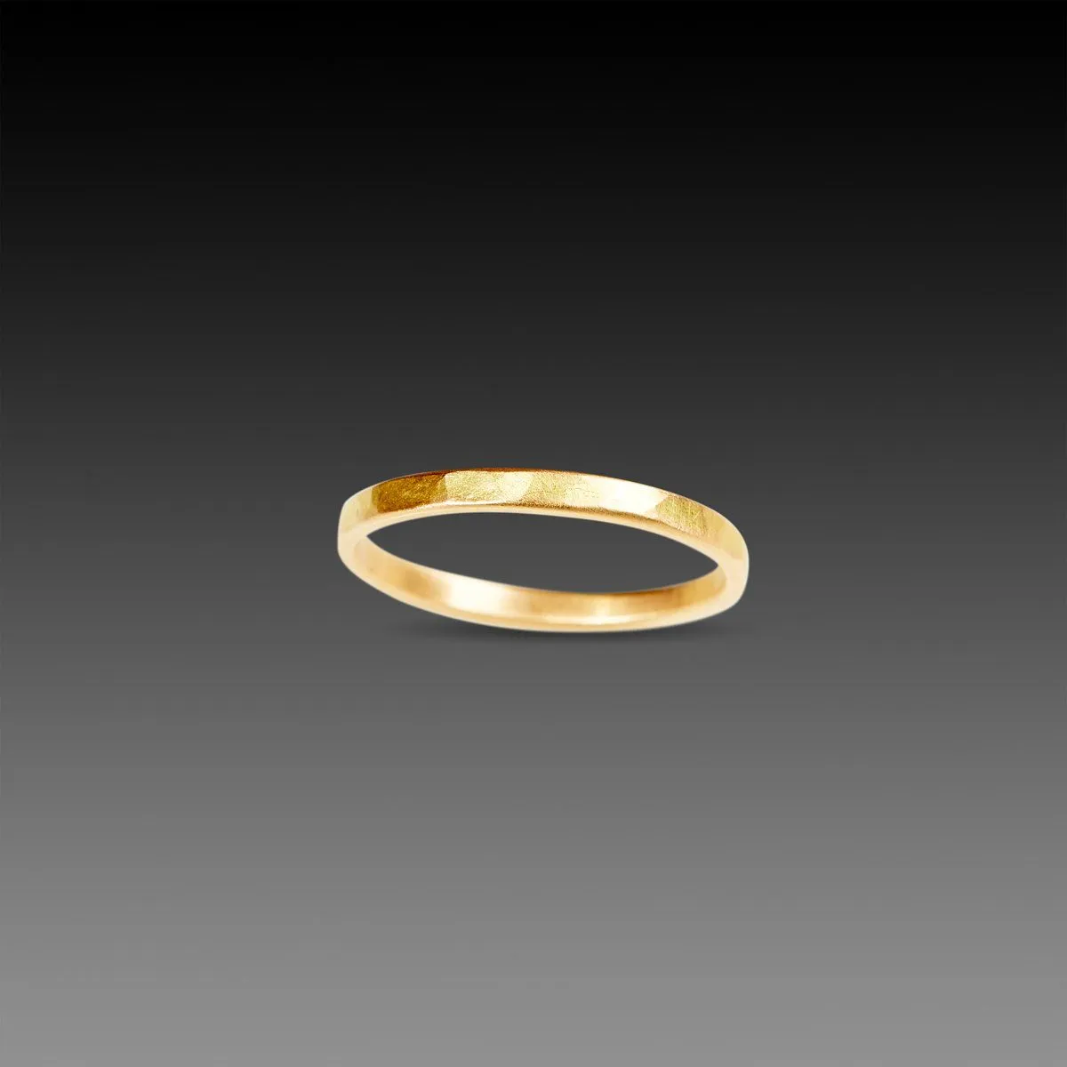 2mm Hammered Gold Band,Men Rings