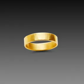 5mm Hammered Gold Band,Men Rings