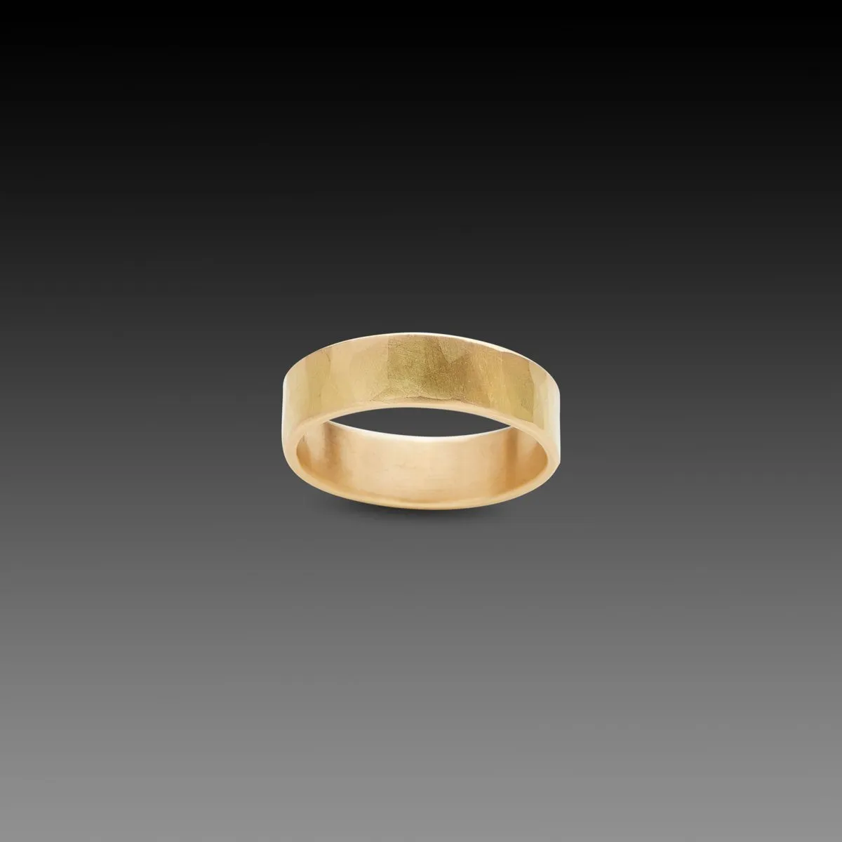 6mm Hammered Gold Band,Men Rings