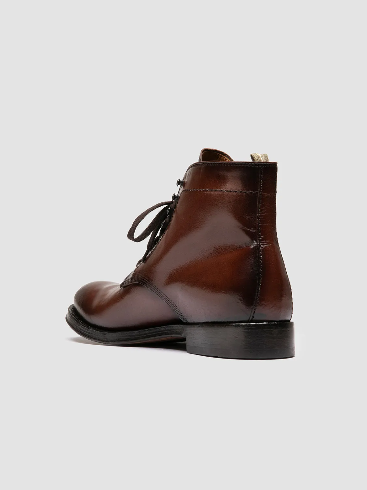 ADMIRAL 004 - Brown Leather Lace-up Boots,Men Boots
