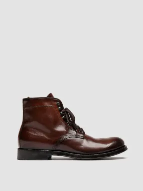 ADMIRAL 004 - Brown Leather Lace-up Boots,Men Boots