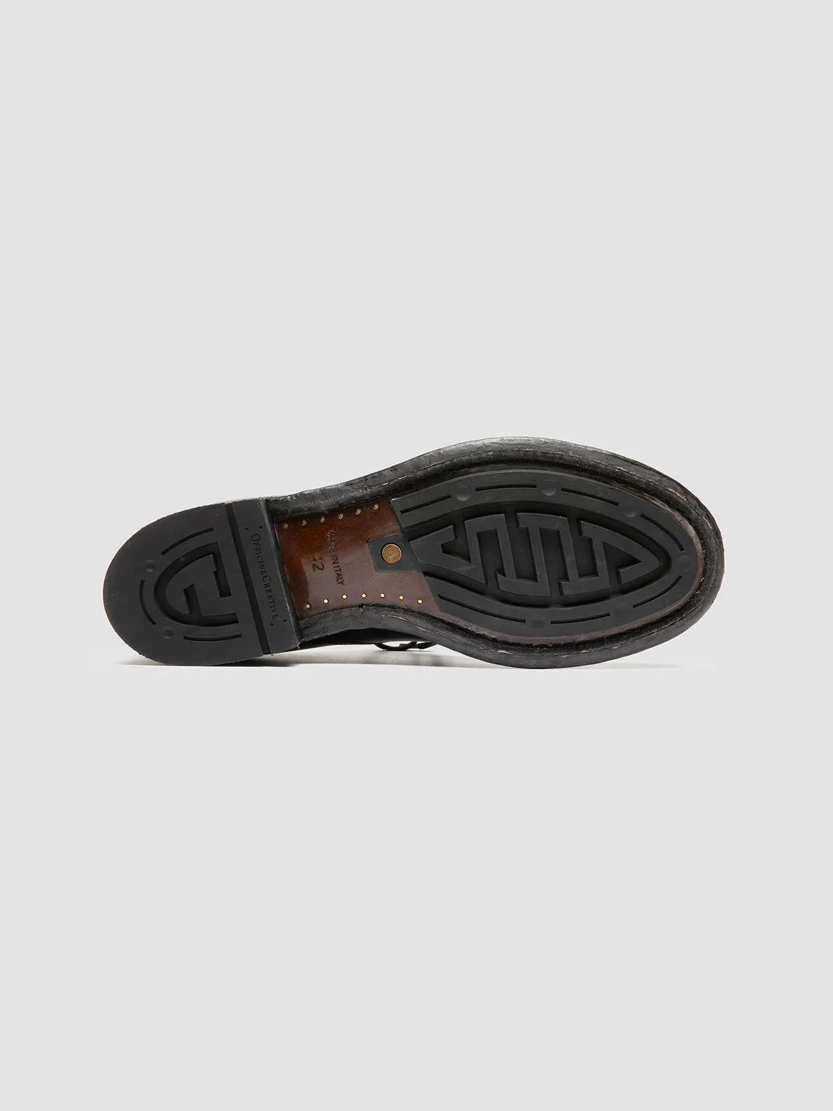 ADMIRAL 007 - Black Leather Derby Shoes,Men Derby Shoes