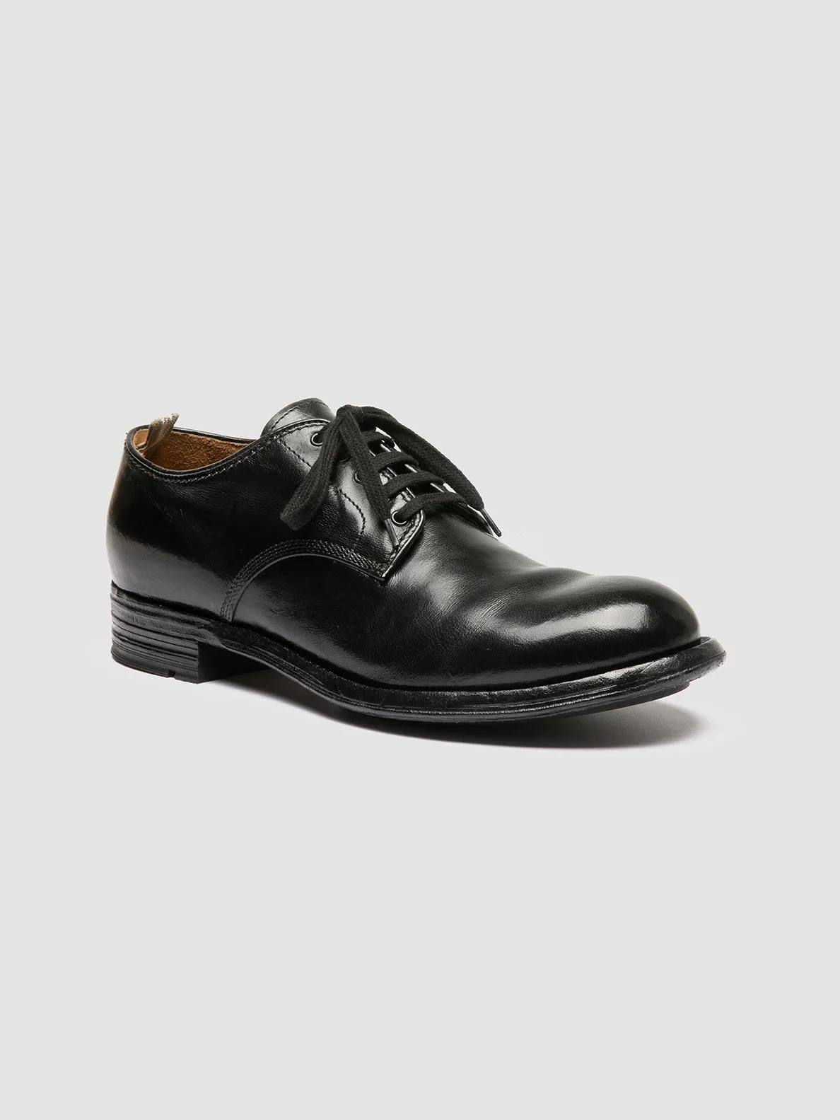 ADMIRAL 007 - Black Leather Derby Shoes,Men Derby Shoes
