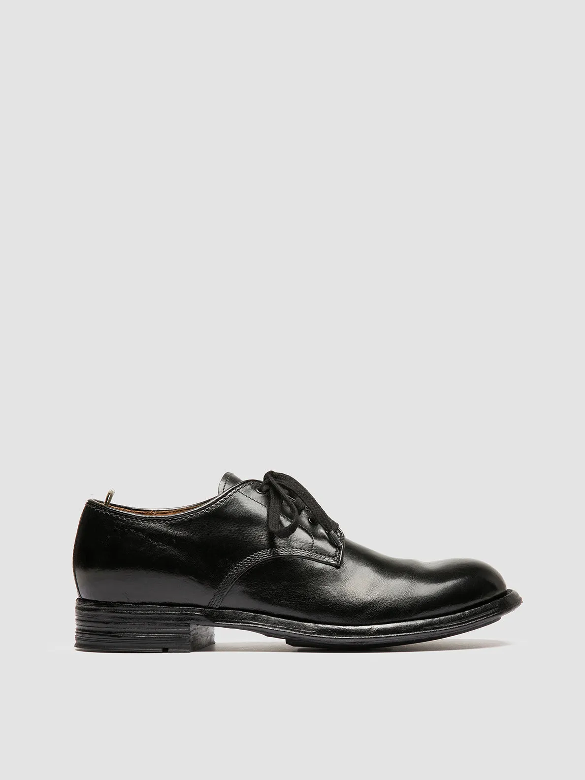 ADMIRAL 007 - Black Leather Derby Shoes,Men Derby Shoes