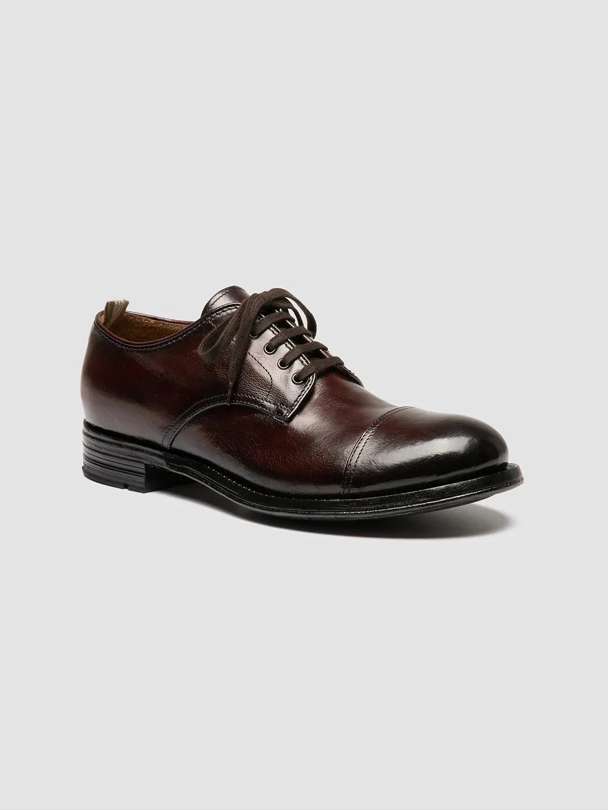 ADMIRAL 008 - Burgundy Leather Derby Shoes,Men Derby Shoes