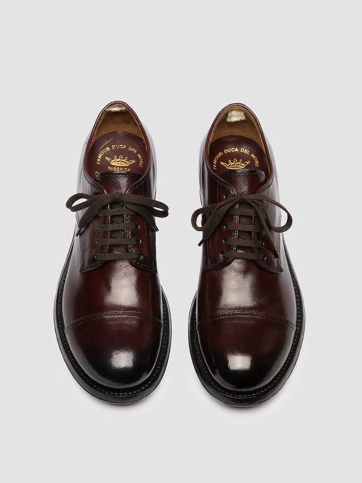 ADMIRAL 008 - Burgundy Leather Derby Shoes,Men Derby Shoes