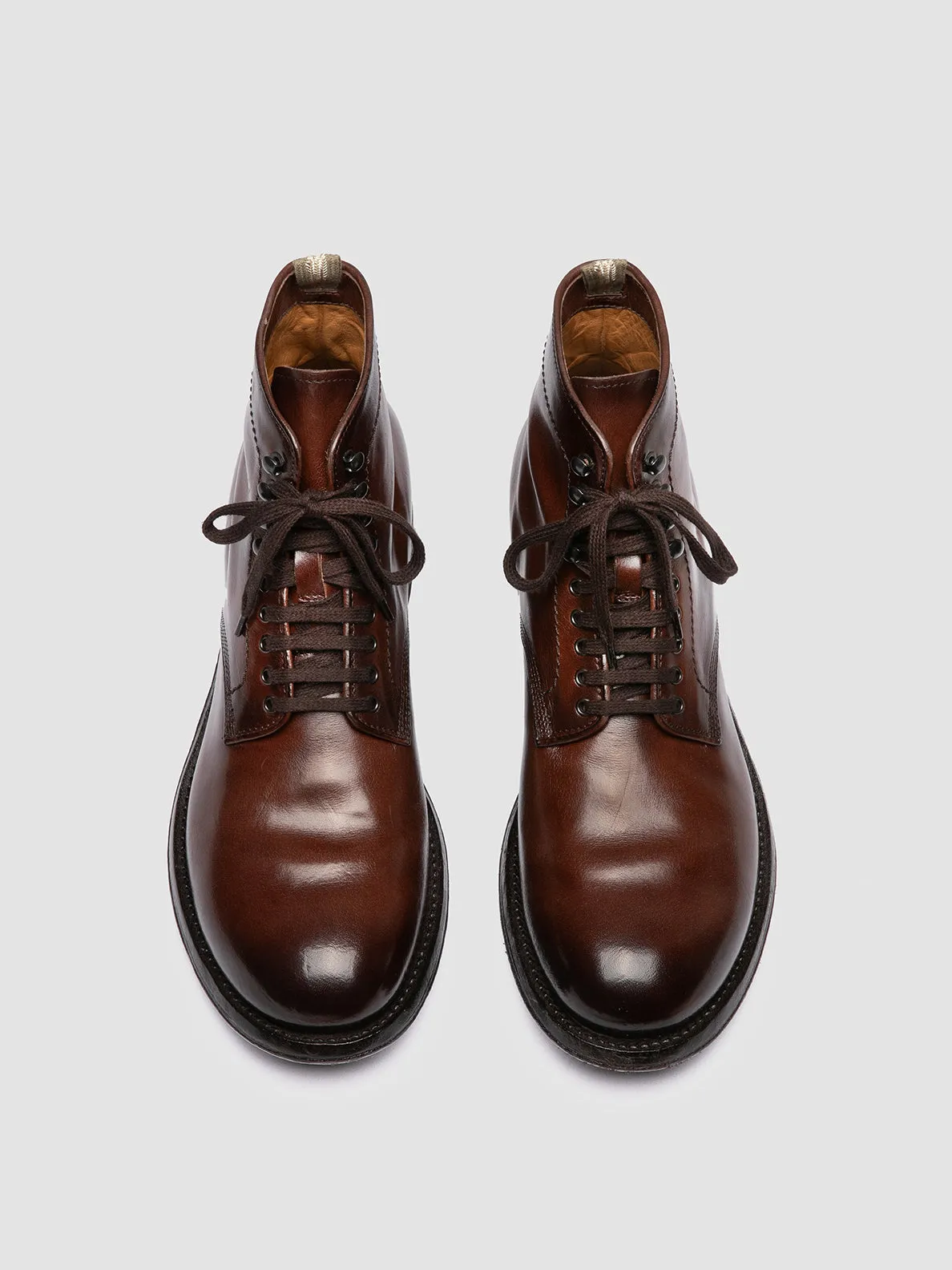 ADMIRAL 009 - Brown Leather Lace-up Boots,Men Boots