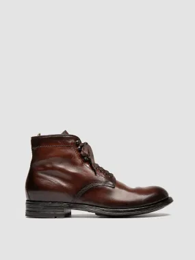 ADMIRAL 009 - Brown Leather Lace-up Boots,Men Boots