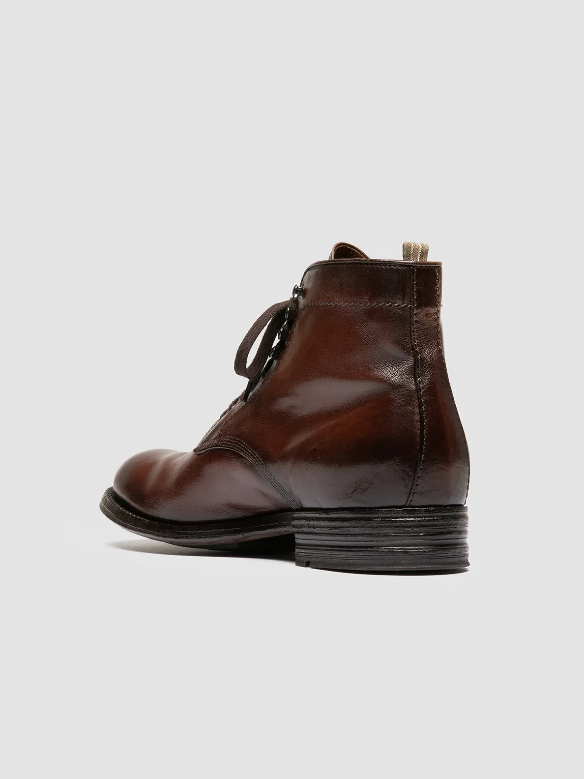 ADMIRAL 009 - Brown Leather Lace-up Boots,Men Boots