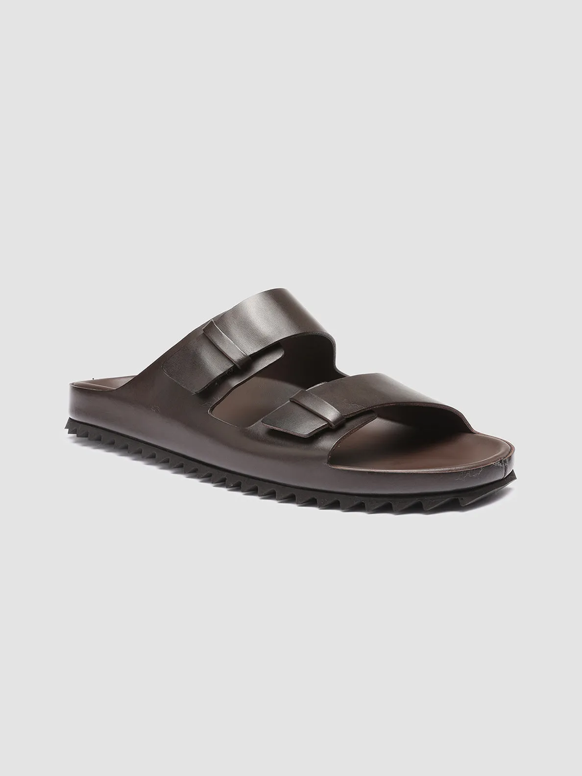AGOR 002 - Brown Leather Sandals,Men Sandals