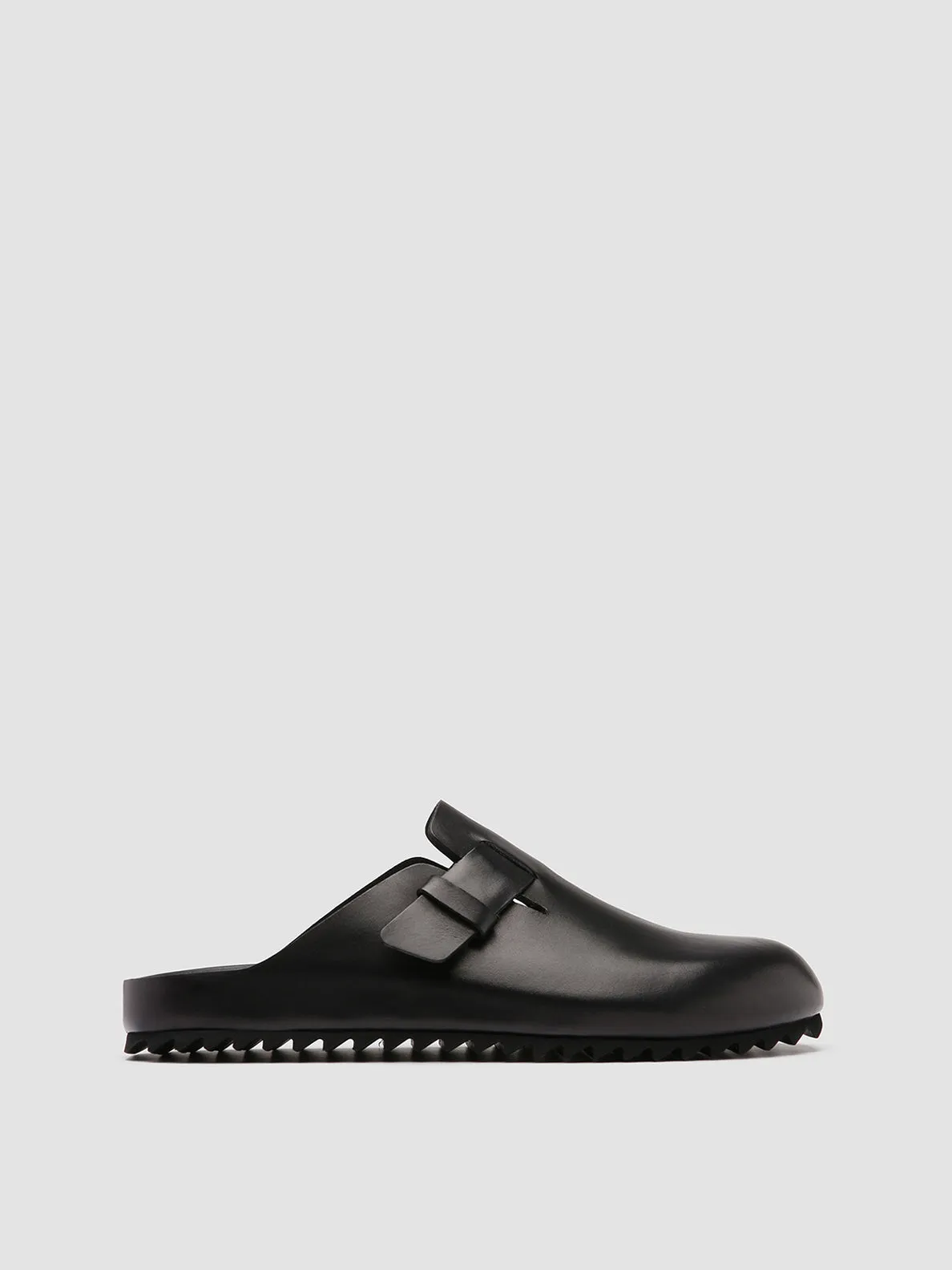 AGOR 004 - Black Leather slippers,Men Sandals