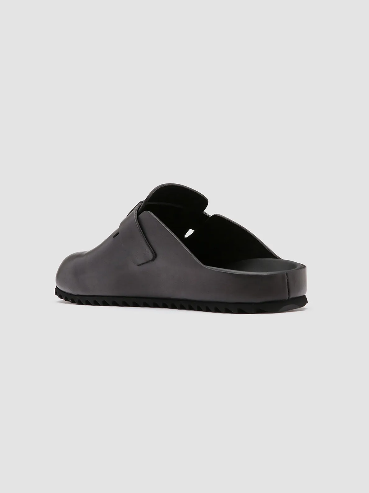 AGOR 004 - Black Leather slippers,Men Sandals