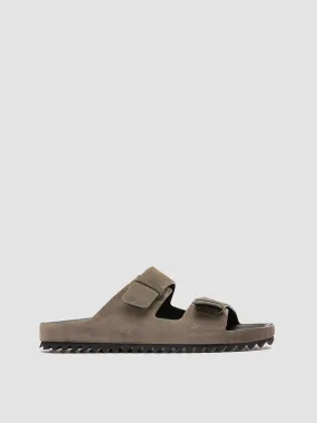 AGOR 010 - Green Suede Slide Sandals,Men Sandals