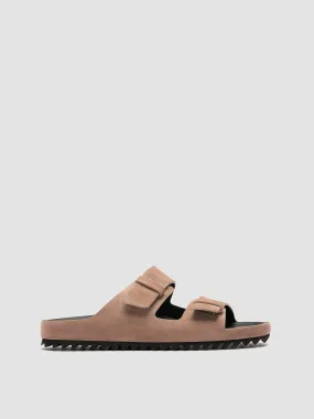 AGOR 010 - Taupe Suede Slide Sandals,Men Sandals