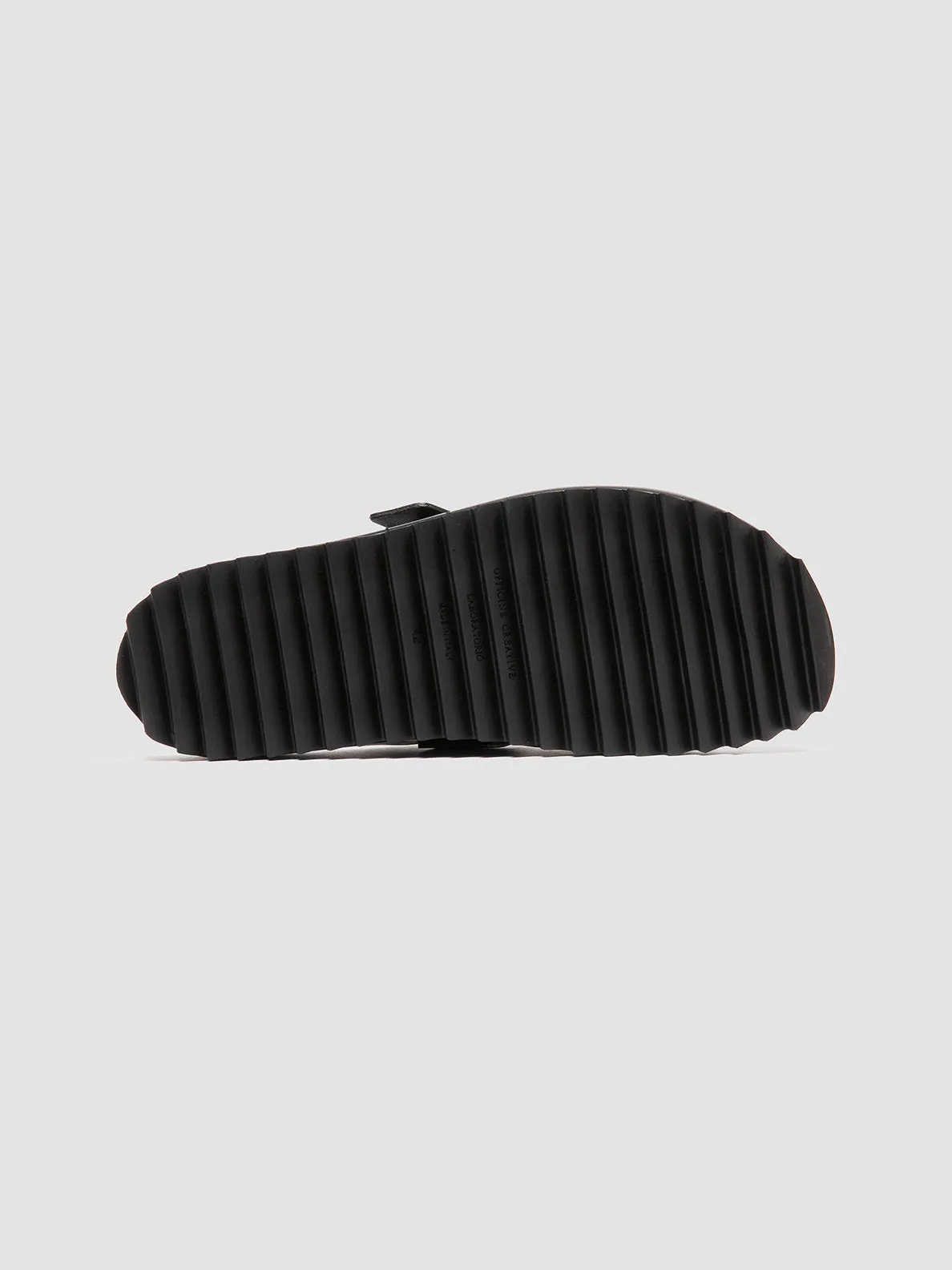 AGOR 012 - Black Leather Mule Sandals,Men Sandals