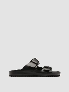 AGORA' 002 - Black Leather Sandals,Men Sandals