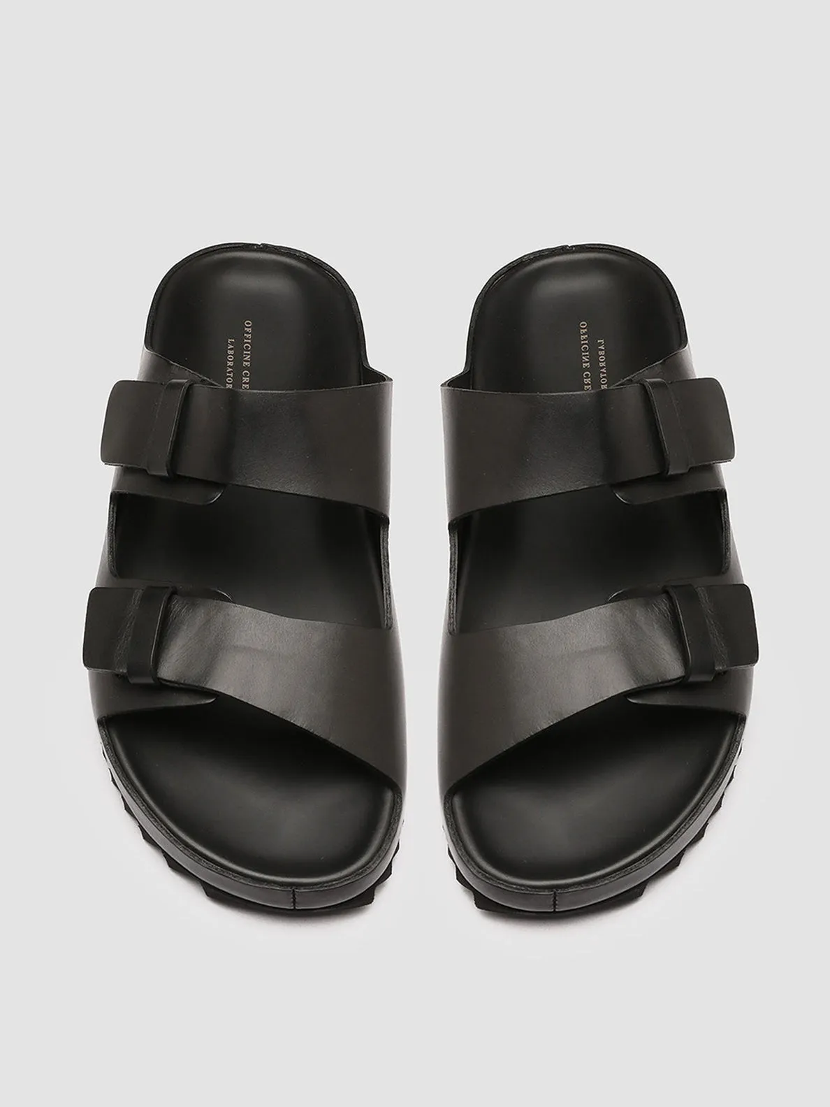 AGORA' 002 - Black Leather Sandals,Men Sandals
