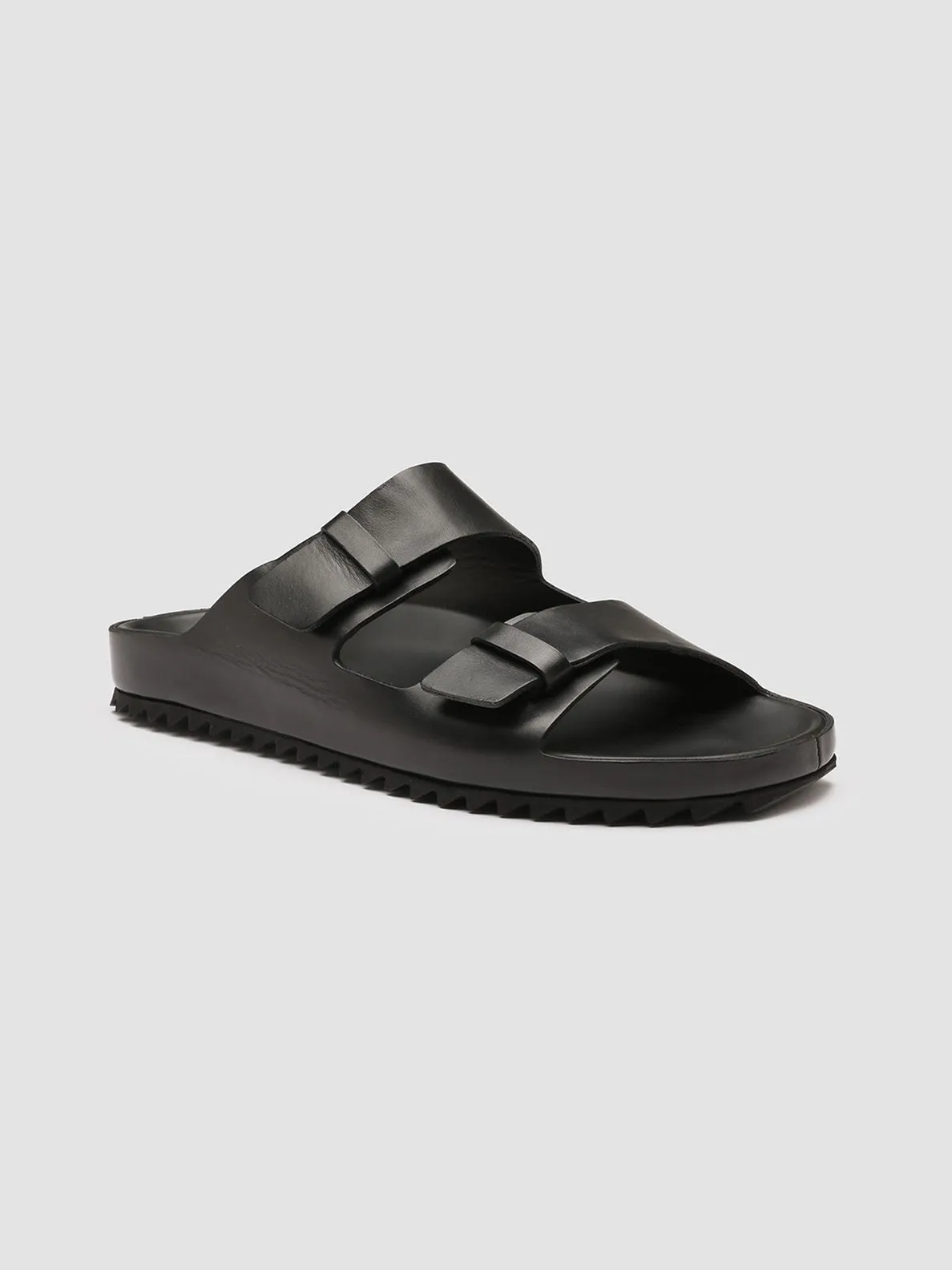 AGORA' 002 - Black Leather Sandals,Men Sandals