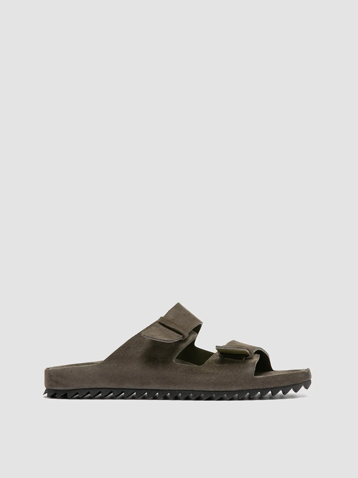 AGORA??002 - Green Suede Sandals,Men Sandals