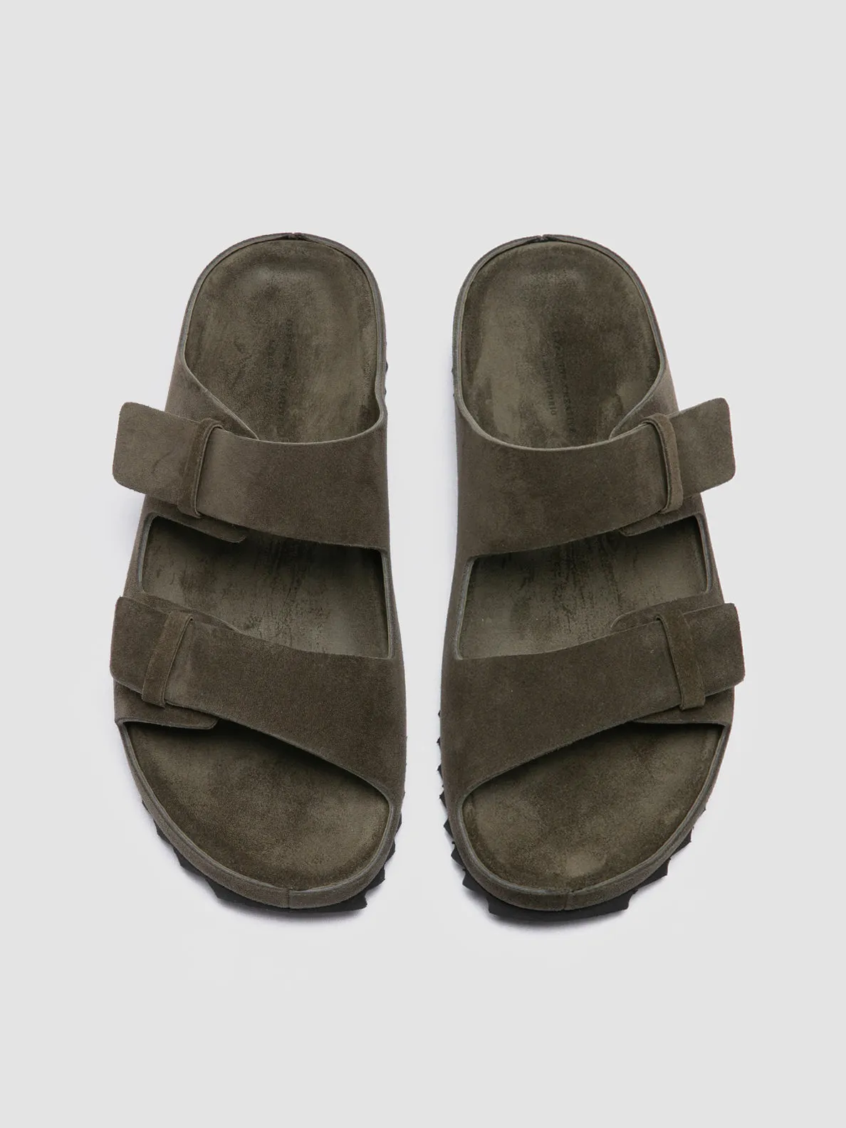 AGORA??002 - Green Suede Sandals,Men Sandals