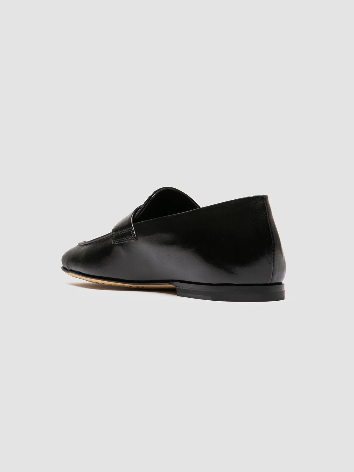AIRTO 001 - Black Leather Penny Loafers,Men