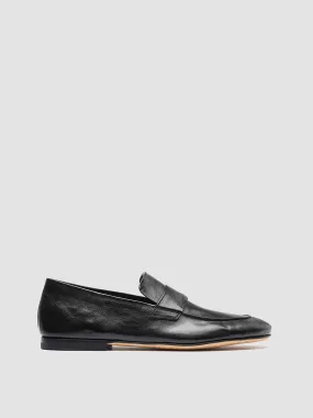 AIRTO 001 - Black Leather Penny Loafers,Men