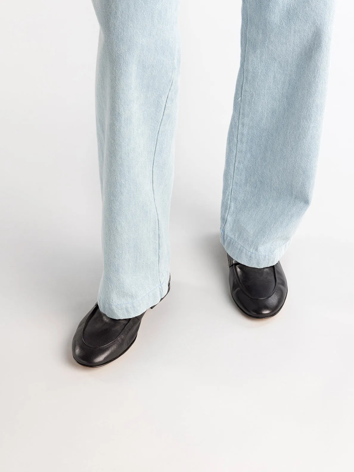 AIRTO 001 - Black Leather Penny Loafers,Men
