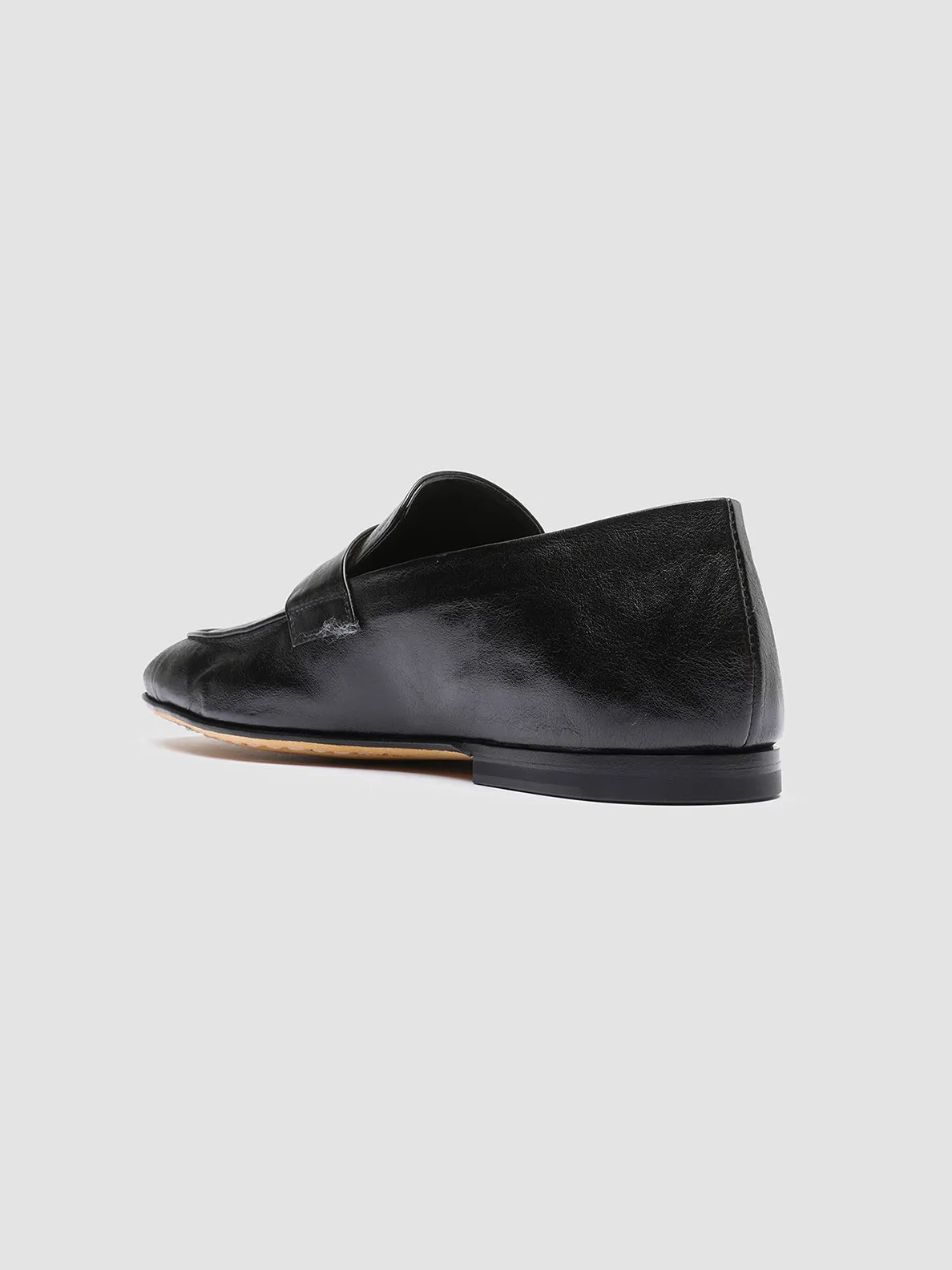 AIRTO 001 - Black Leather Penny Loafers,Men
