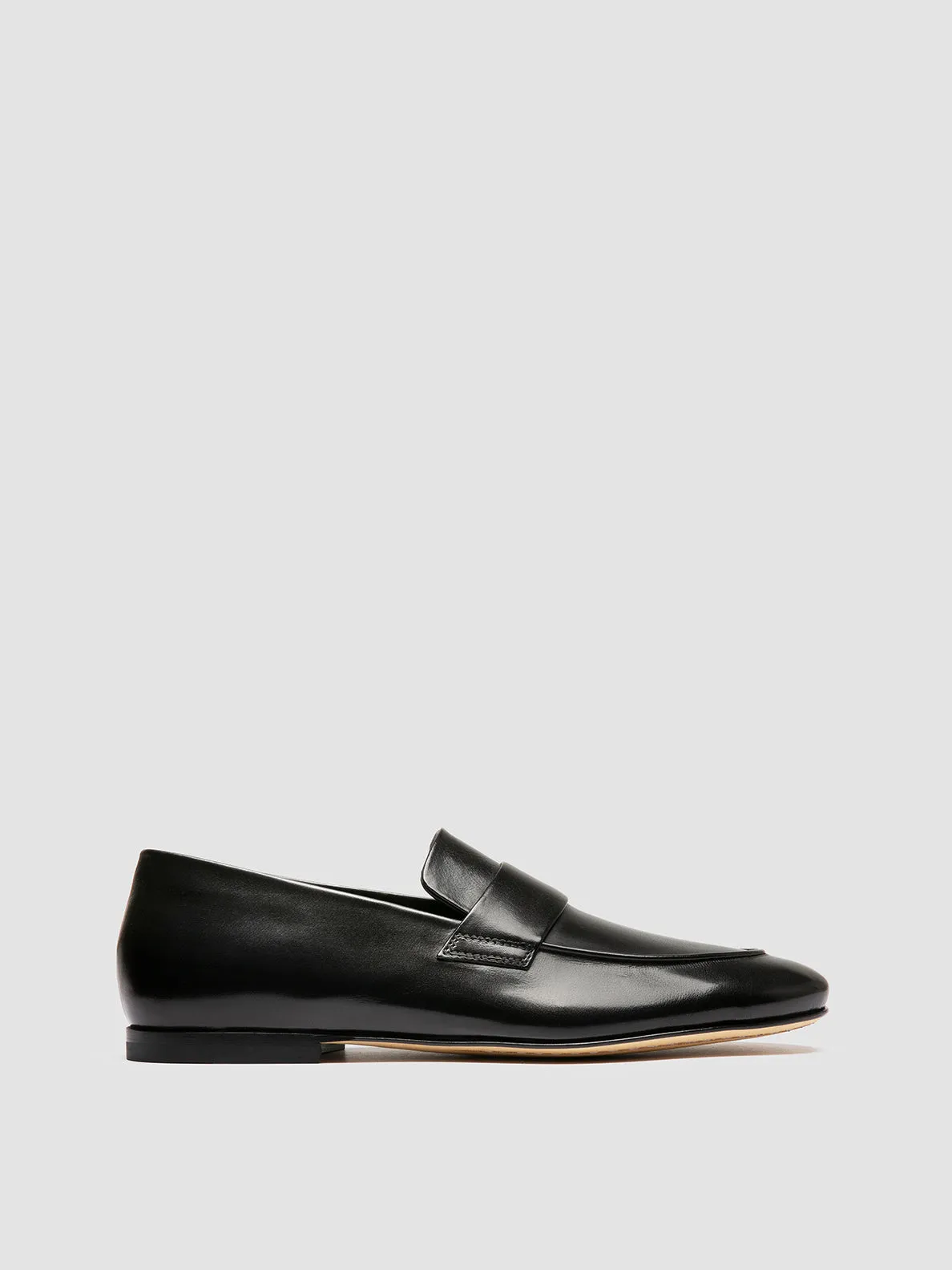 AIRTO 001 - Black Leather Penny Loafers,Men