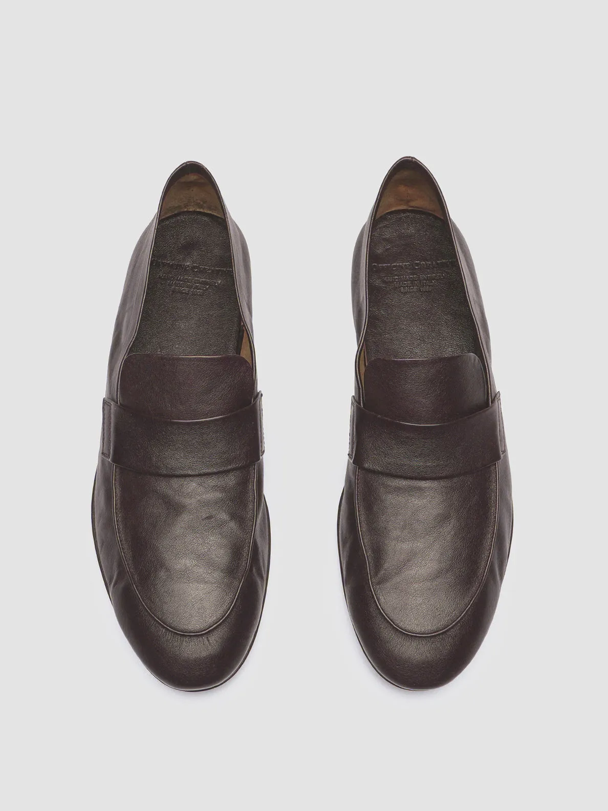 AIRTO 001 - Brown Leather Penny Loafers,Men