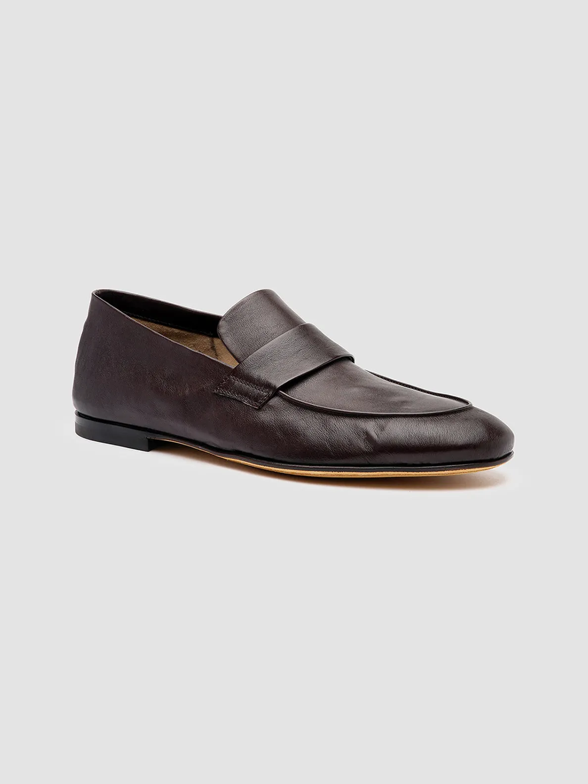 AIRTO 001 - Brown Leather Penny Loafers,Men