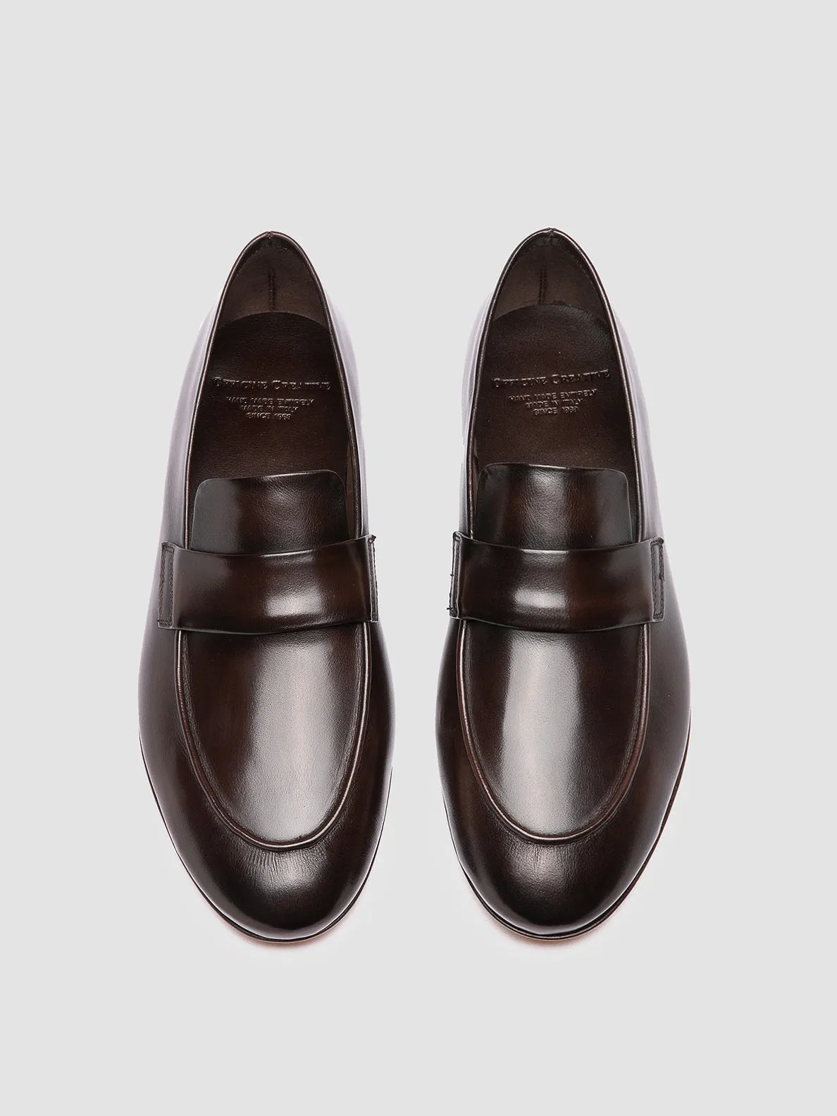AIRTO 001 - Brown Leather Penny Loafers,Men