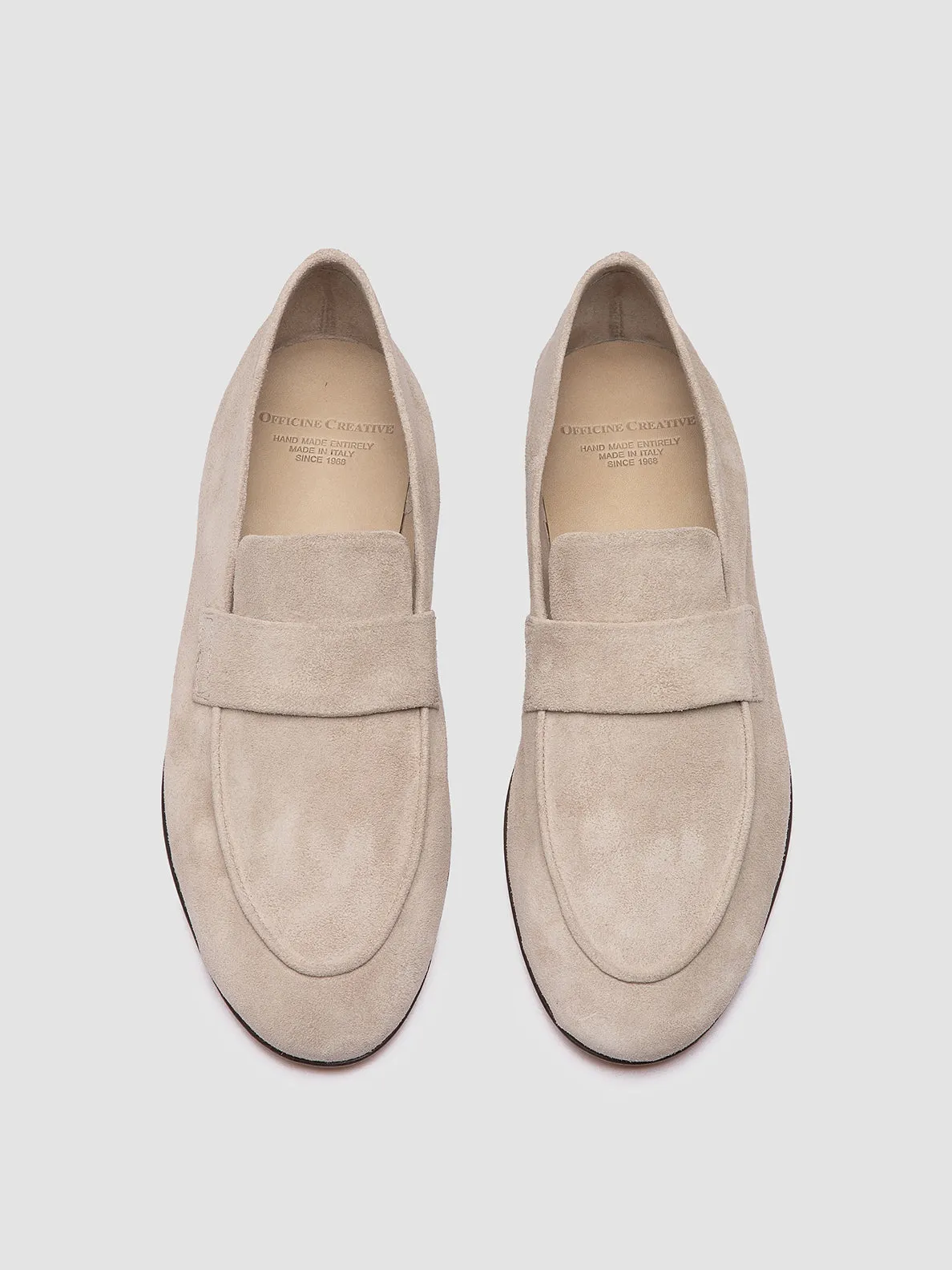 AIRTO 001 - Ivory Suede Loafers,Men