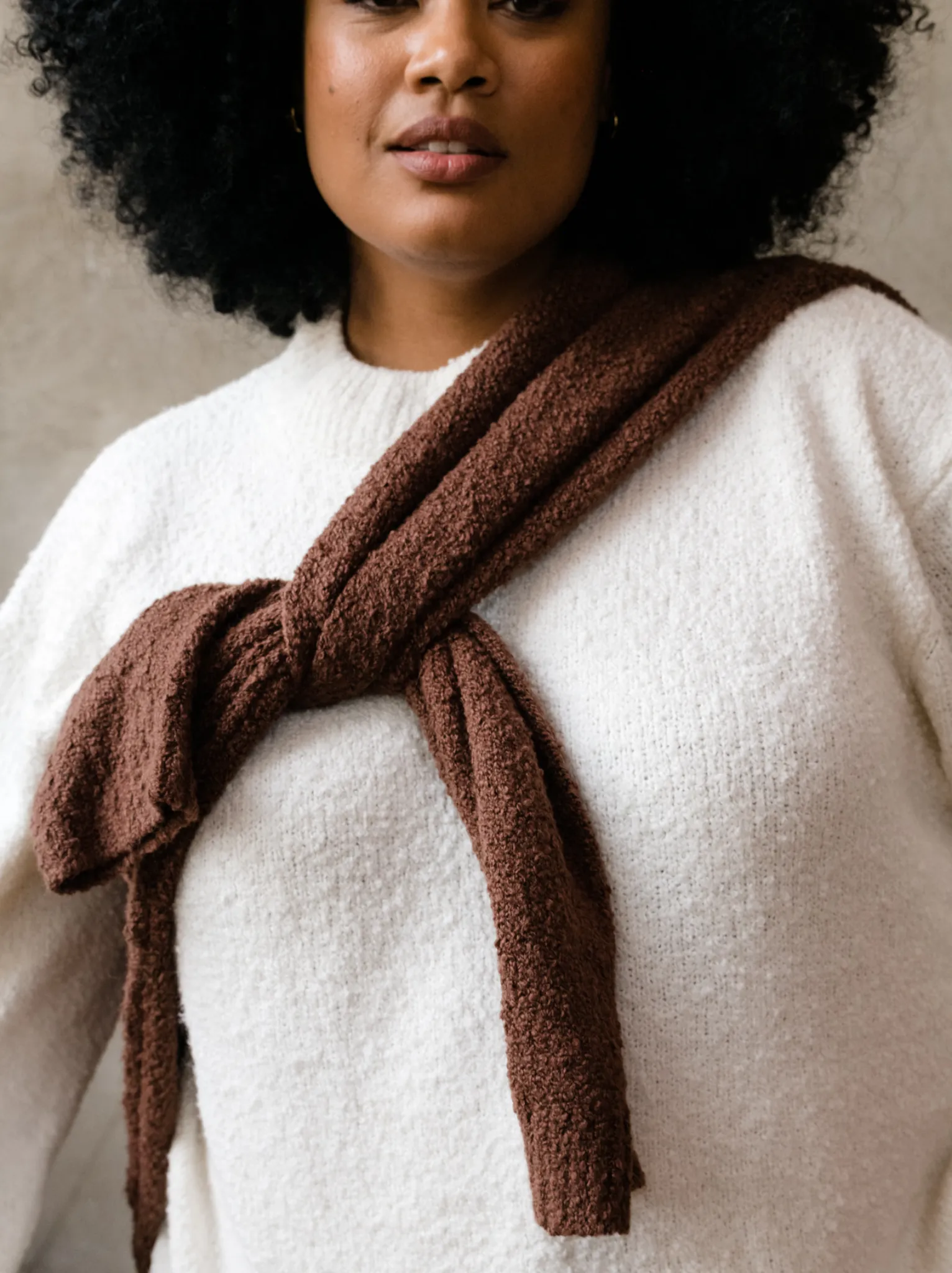 Alexis Boucle Sweater - Almond,Women Sweaters