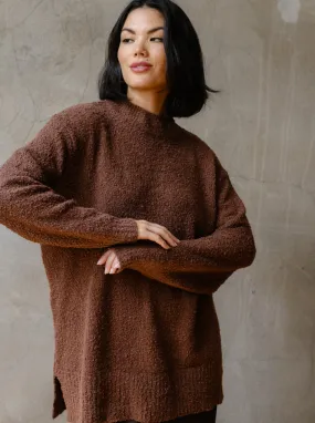 Alexis Boucle Sweater - Mocha,Women Sweaters