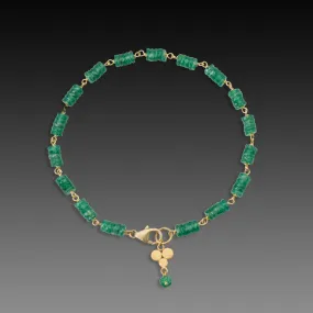 Amazonite and Gold Linked Bracelet,Jewelry Delicate & Elegant