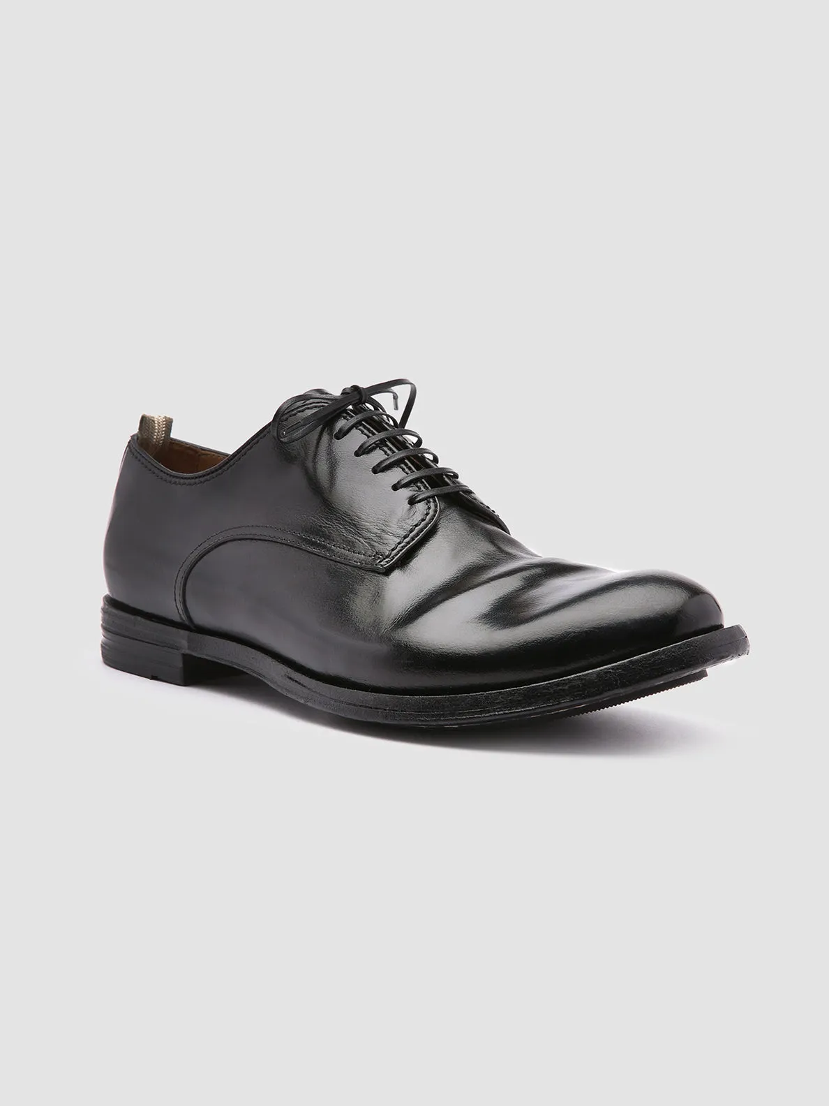 ANATOMIA 012 - Black Leather Derby Shoes,Men Derby Shoes