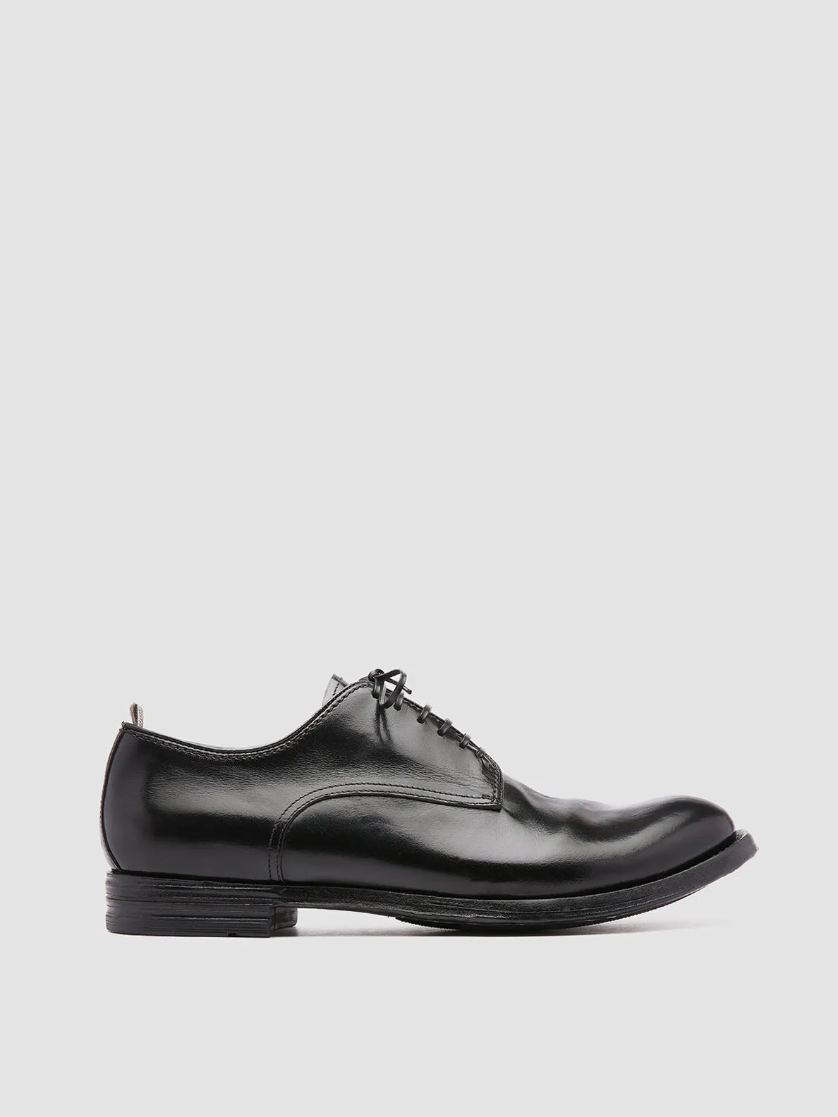 ANATOMIA 012 - Black Leather Derby Shoes,Men Derby Shoes