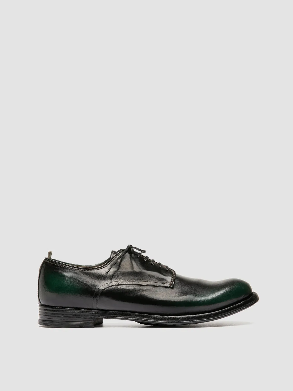 ANATOMIA 012 - Green Leather Derby Shoes,Men Derby Shoes