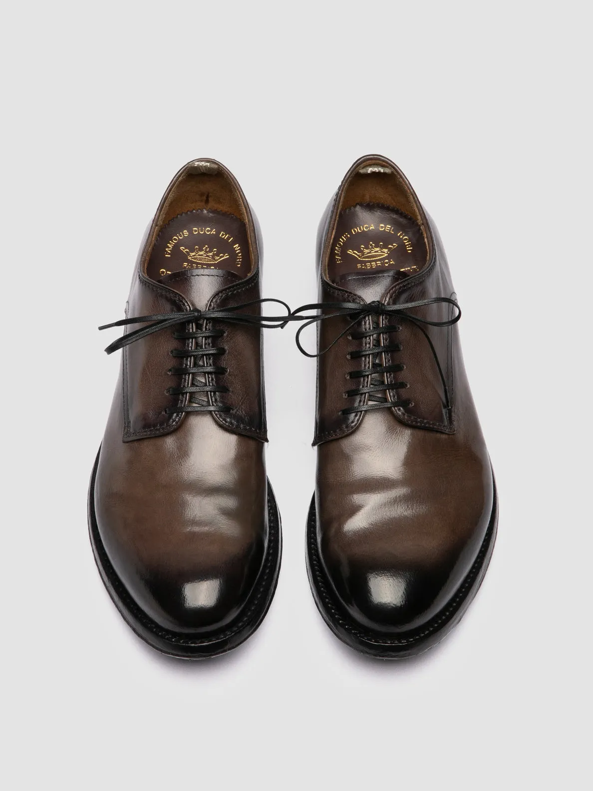 ANATOMIA 012 - Grey Leather Derby Shoes,Men Derby Shoes