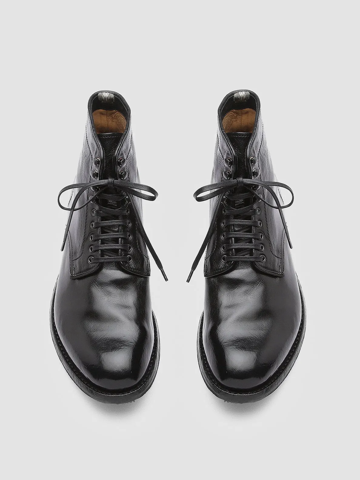 ANATOMIA 013 - Black Leather Ankle Boots,Men Boots
