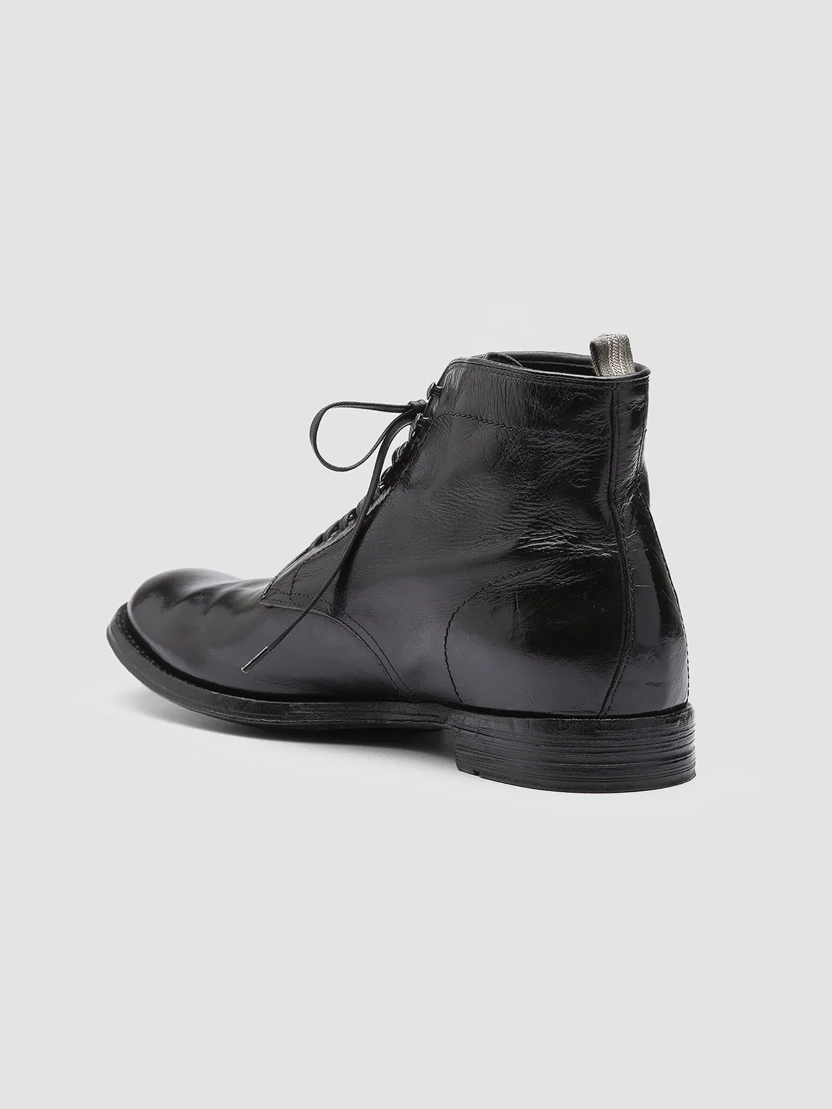 ANATOMIA 013 - Black Leather Ankle Boots,Men Boots