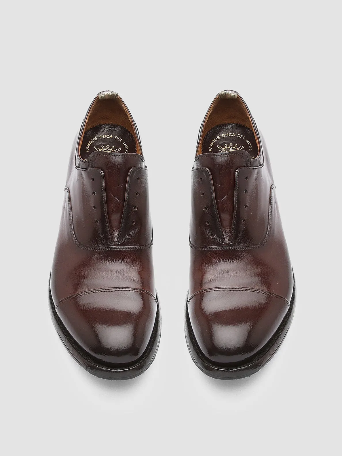ANATOMIA 015 - Dark Brown Leather Oxford Shoes,Men Derby Shoes