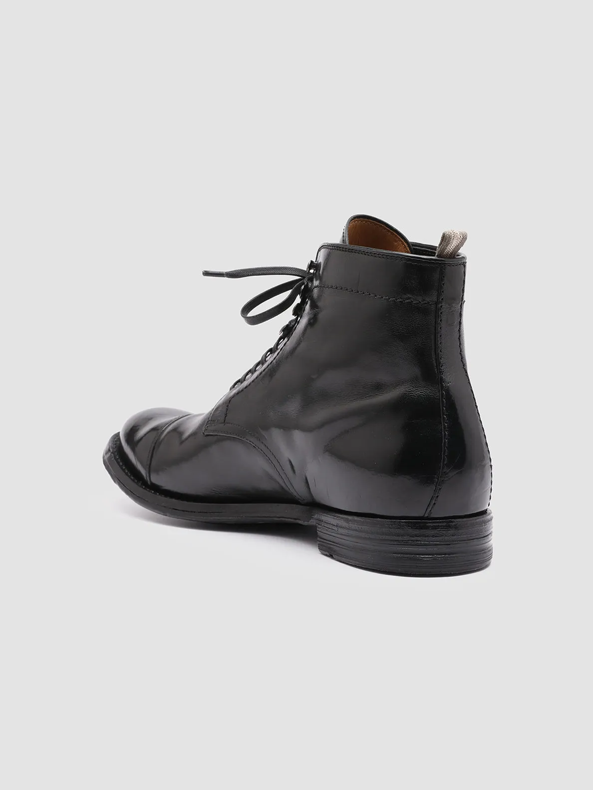 ANATOMIA 016 - Black Leather Ankle Boots,Men Boots