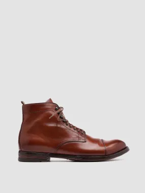 ANATOMIA 016 - Brown Leather Ankle Boots,Men Boots