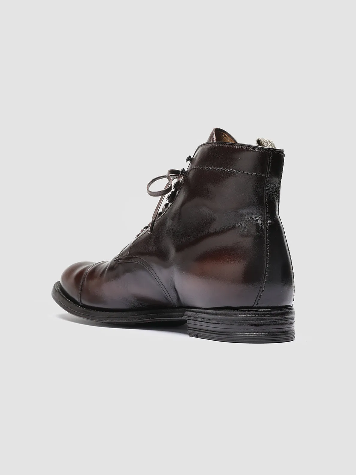 ANATOMIA 016 - Dark Brown Leather Ankle Boots,Men Boots