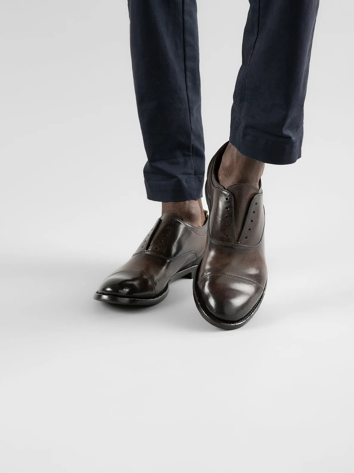 ANATOMIA 08 - Brown Leather Oxford Shoes,Men Derby Shoes