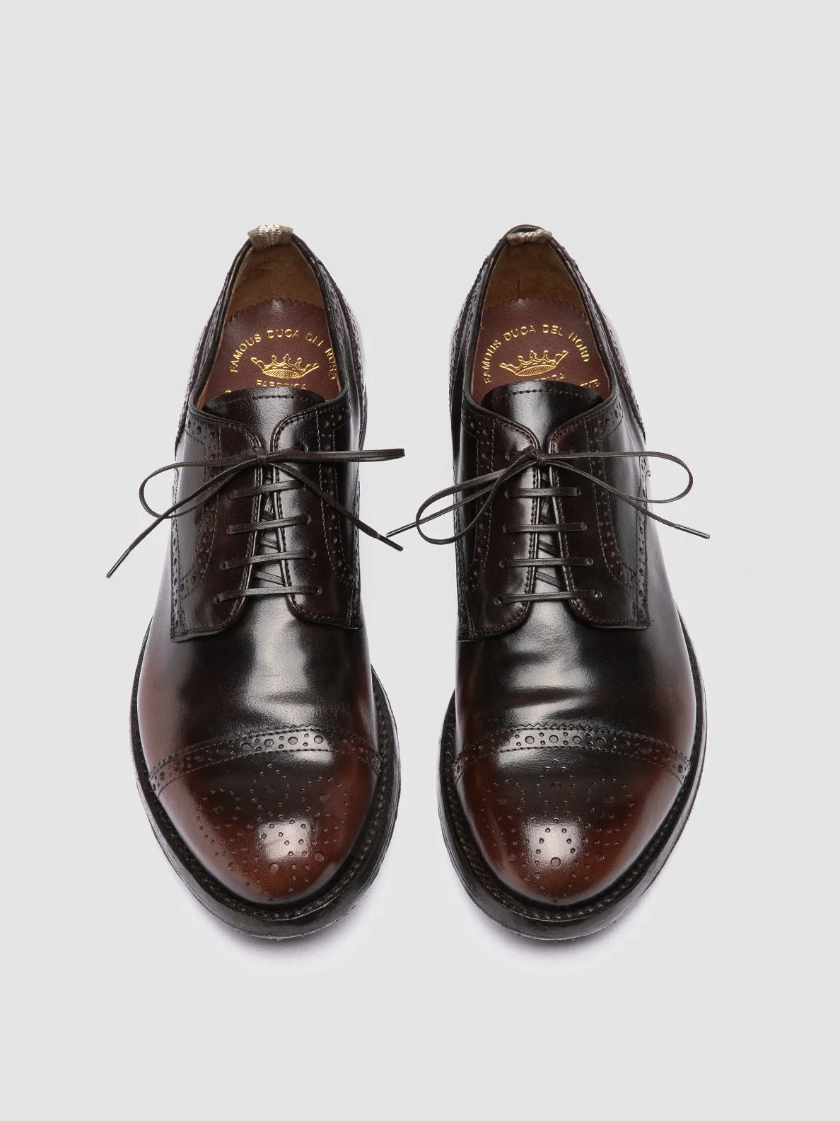 ANATOMIA 90 - Brown Leather Derby Shoes,Men Derby Shoes