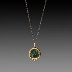 Ancient Indian Coin Necklace with Diamonds,Jewelry Delicate & Elegant