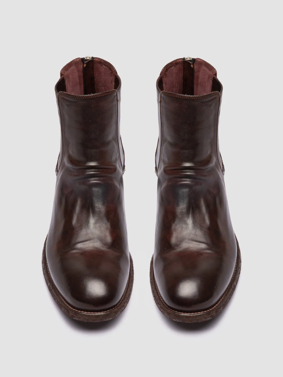 ARBUS 021 - Brown Leather Zip Boots,Men Boots